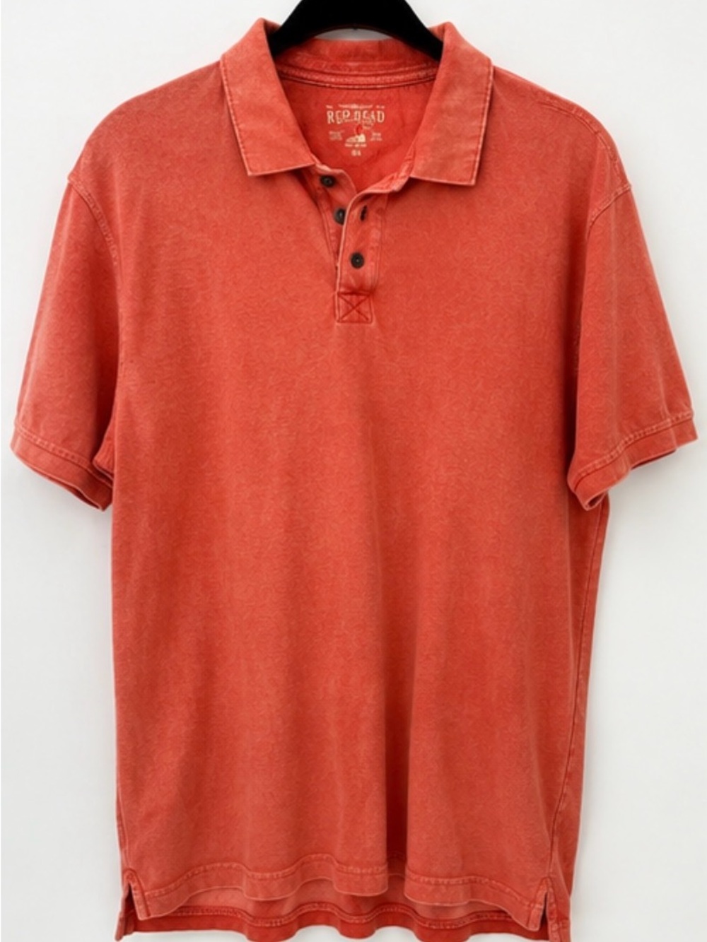 RedHead Washed Coral-orange Polo Shirt